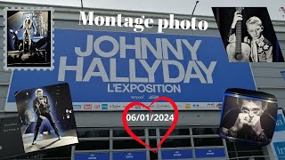 Montage photo de lExposition Johnny Hallyday à Paris [upl. by Ahseuqal]