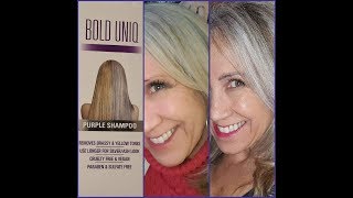 Blonde to Silver  Bold Uniq Purple Shampoo  Remove Brassy Tones  KimTownselYouTube [upl. by Garzon]