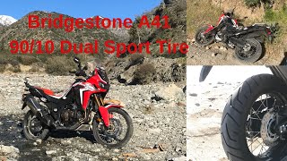 Bridgestone A41 Adventure Tire  What to Expect From this OEM Africa Twin Tire [upl. by Fakieh]