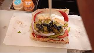 My First sandwiches italian BMT subway sandwiches ranked  Pov work At subway [upl. by Halbeib]