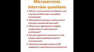 Microservices interview questions for experienced  javatechinterview shorts youtubeshorts [upl. by Reddy]