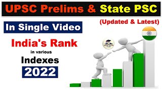 All Index 2022  Indias Rank in Various Indexes 2022  महत्वपूर्ण सूचकांक 2022 UPSC Prelims UPSC [upl. by Aihsened548]