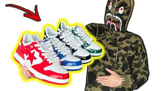 Spending 30000 On The NEW BAPE SK8 STA [upl. by Einniw]