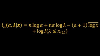 Maximum Likelihood Estimation for the Pareto Distribution [upl. by Zima]