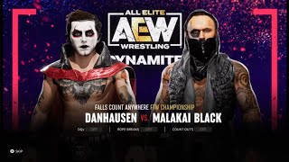 AEW BR  Dynamite Ep 7  Danhausen vs Malakai Black FTW Title Match [upl. by Mungovan]