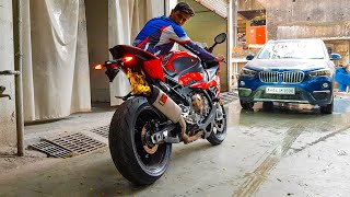 LOUD BMW S1000RR Akrapovic Full Exhaust System Sound FLAME SPITTER 🔥 [upl. by Gabriel]