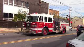 Kearny Fire Department Engine 4 And Mutual Aid FDJC E15 E17 L11 B4 Responding [upl. by Issy]