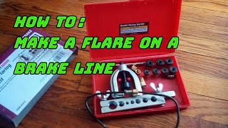 How To Make A Flare On A Brake Line  Harbor Freight Flaring Tool [upl. by Linder]