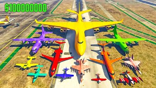 10000000000000 Plane Crash Challenge 😍gta5 [upl. by Riegel]