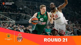 Panathinaikos AKTOR AthensAS Monaco  Round 21 Highlights  202324 Turkish Airlines EuroLeague [upl. by Bartram649]