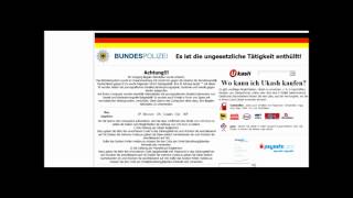 bundeskriminalamt virus entfernen windows 7 wiebka bundespolizei trojaner deutsch tutorial [upl. by Ynaffat]