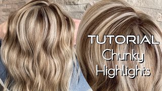 TUTORIAL  2000s CHUNKY Hair Trend  High Contrast Hair [upl. by Sainana]