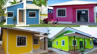 20 IDEIAS DE CORES PARA FACHADAS DE CASAS SIMPLES  Casas Populares  MINHA CASA MINHA VIDA 2024 [upl. by Gnoix843]