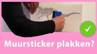 Muursticker Plakken  Muursticker Aanbrengen plakinstructies [upl. by Dlopoel189]