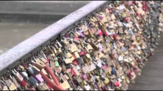 Raw Tourists Lock Love on Paris Bridge [upl. by Emmye]