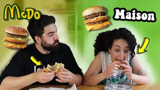 BIG MAC MAISON VS BIG MAC DU MCDO  Elle a pas vu la différence jai tout fait maison [upl. by Katheryn]