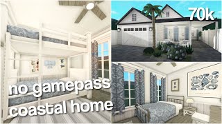 no gamepass coastal home 70k  roblox bloxburg [upl. by Maxma]