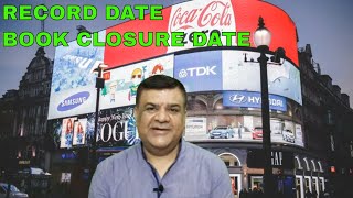 Record Date or Book Closure Date HINDI [upl. by Eninnaj775]