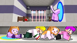 LANKYBOX Escapes JAIL WITH PORTALS In MINECRAFT LANKYBOX MINECRAFT [upl. by Dinse]