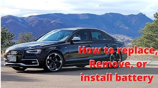 Audi A4 or S4 B8 B85 battery removal [upl. by Naujej203]