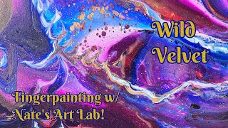 Wild Velvet 💫Fingerpainting Collab with Nates Art Lab [upl. by Euqinim44]