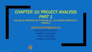 Corporate Finance Project Analysis Part 1 [upl. by Croydon]