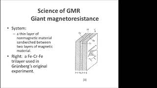 Giant MagnetoResistance by Indhumathi Kulandhaisamy [upl. by Nylednarb836]