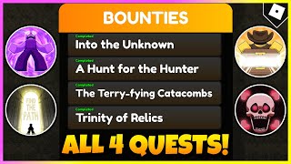 How to COMPLETE ALL 4 BOUNTIES  QUESTS from THE HITMAN in SLAP BATTLES Updated June 2024 ROBLOX [upl. by Brander14]