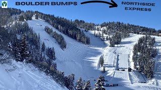 Skiing Boulder Bumps off Northside Express at Deer Valley Resort [upl. by Atal]