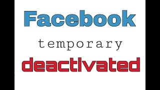 How to deactivate Facebook account temporary some days [upl. by Waters]