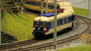 H0Modelleisenbahn im Lokpark AmpflwangÖsterreich 2016 [upl. by Vasilek]