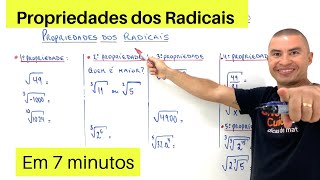 PROPRIEDADES DOS RADICAIS EM 7 MINUTOS [upl. by Nekial]