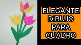 Como hacer tulipanes con papel facil  arte con flores de papel paso a paso [upl. by Anihcak329]