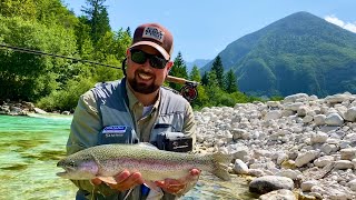 Fly fishing for trout on Soča in Slovenia [upl. by Magda77]