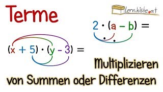 Terme  Multiplizieren von Summen Differenzen [upl. by Patrick]