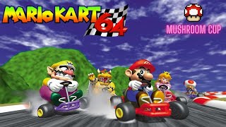 MUSHROOM CUP Full Gameplay 150 CC NO COMMENTARYMARIO KART 64 [upl. by Alahcim]