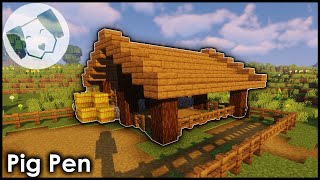 Minecraft Pig Animal Pen Tutorial [upl. by Nemzaj825]