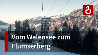 Kabinenbahn Unterterzen  Oberterzen  Tannenbodenalp Flumserberg  Walensee [upl. by Rebma]