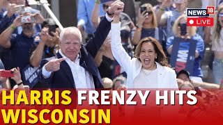 Kamal Harris LIVE  Kamala Harris Slams Donald Trump In Wisconsin Rally  US Elections 2024  N18G [upl. by Eenel]