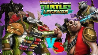 Dragon Leatherhead and Movie Krang VS Bebop and Rockstedy Classic  TMNT Legends [upl. by Anwad]