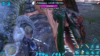 Ark Mobile Triple Allosaurus Trapping amp Taming  Allosaurus Abilities  HardcoreBrutal Ep  40 [upl. by Salba]