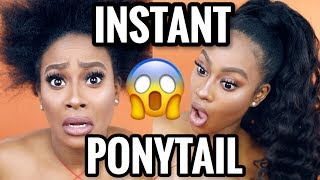 How To Do Super Easy Quick Weave Ponytail For Short Hair [upl. by Eelac392]