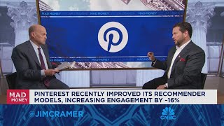 Pinterest CEO Bill Ready goes oneonone with Jim Cramer [upl. by Eico293]