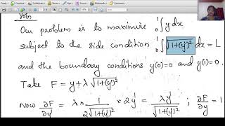 Solving isoperimetric problems with integral side conditions [upl. by Ymaj]