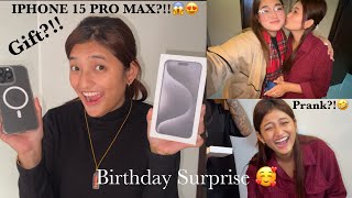 MUSKAN LAI BIRTHDAY MA IPHONE 15 PRO MAX GIFT 😱😍  Supriya Gurung [upl. by Leschen]