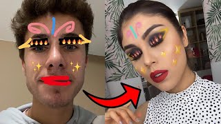 YOUTUBERS dibujan mi Maquillaje 20  Mis pastelitos Juanpa ZuritaLau Mejia y La Mafemendez [upl. by Eveline]