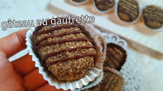 gâteau au gaufretterecette sans œuf tout le monde ma demandé de le refaire👌👌 wafer recipe 😋 [upl. by Ivets]