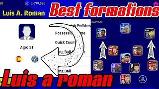 luis a roman best formation best formations for luis a roman efootball 2023 luis a roman [upl. by Leziar]