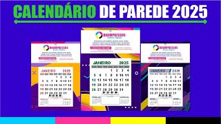 CALENDÁRIO DE PAREDE 2025  VÍDEO 1 [upl. by Hendry]