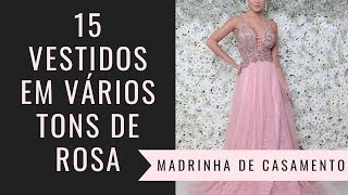 15 vestidos longos em vários tons de rosa [upl. by Ennaeel]